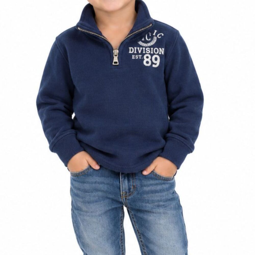 🔥 5 for $30 🔥 The Children’s Place Boys Navy 1/2 Zip Pull Over | 4T